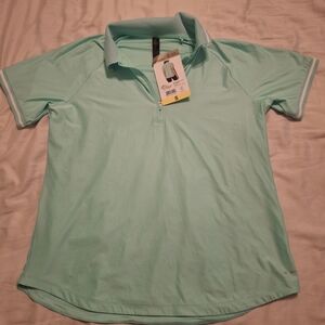 Womans Aqua Polo Shirt